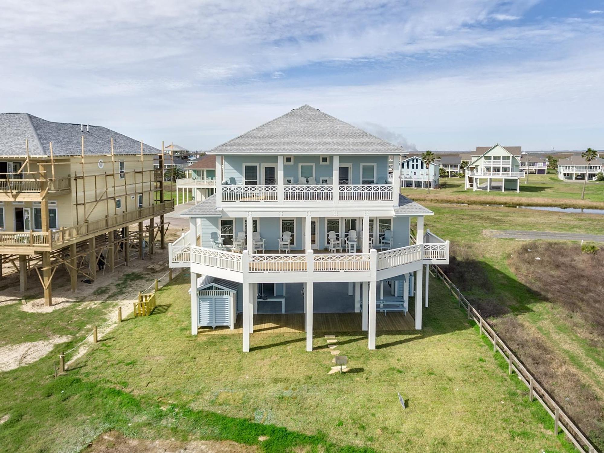 Sea It All Beachfront 4Br! Panoramic Views, Bar & Large Decks Crystal Beach Exterior foto